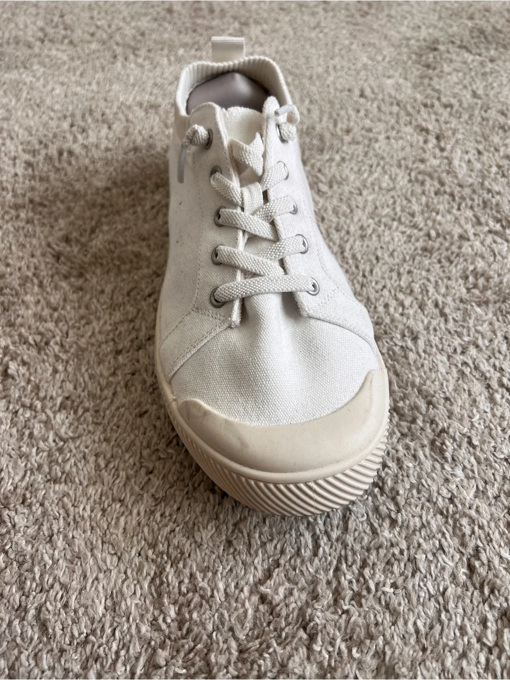 torrid Off-White Canvas Lace-Up Sneakers